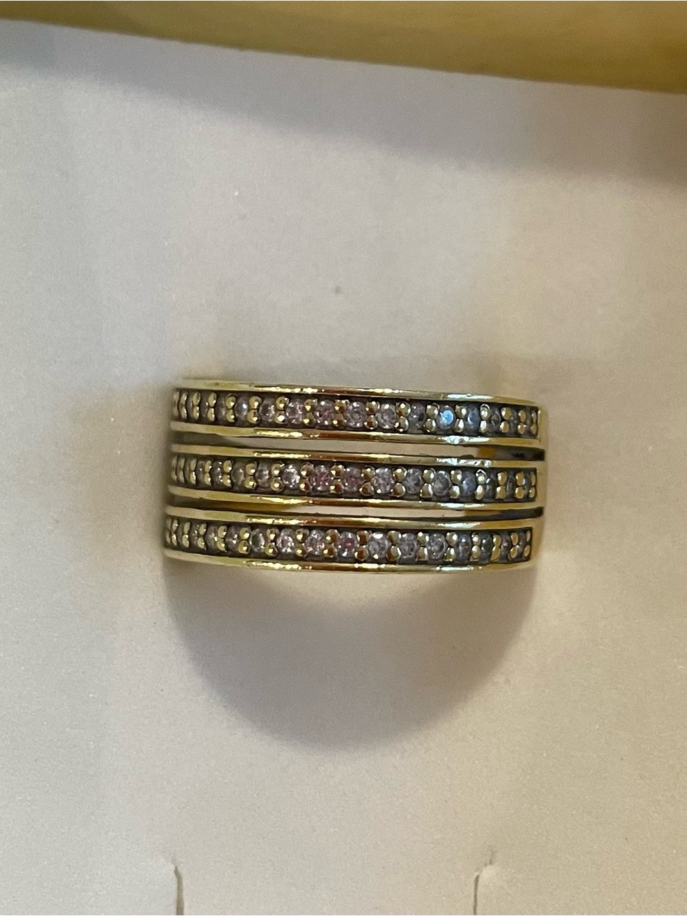 Thomas Sabo Gold-Tone Triple Row Band Ring - Women Jewelry